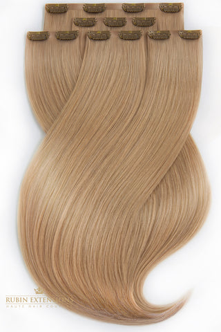 Extensions à clips Diamond Line Brun Clair Caramel