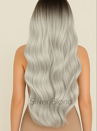 Silberblond Tape-in Hair Extensions