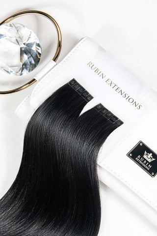 Extensions kératine mèches de cheveux Noir Ligne Premium
