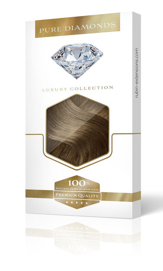 Extensions à clips Diamond Line Brun Doré Naturel