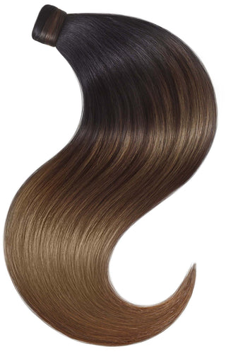 EXTENSIONS DE LUXE QUEUE DE CHEVAL Sombre Noir & chocolatFoncé