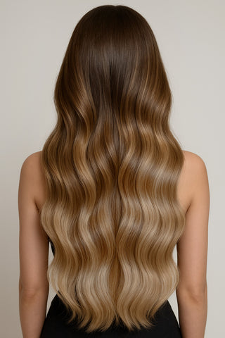 Rubin Extensions CLIP-IN EXTENSIONS-SOMBRE-BALAYAGESBrun Chocolat Foncé & Blond Miel