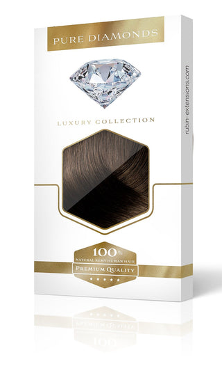 Extensions à clips invisibles Diamond Line Brun Chocolat Foncé