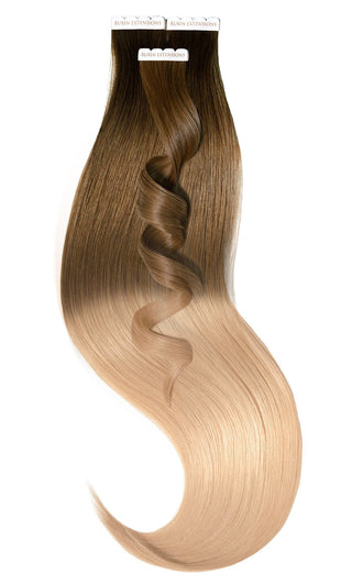 Extensions adhésives Cheveux naturels-Gamme Pro-Deluxe-Brun Doré Naturel & Blond Miel