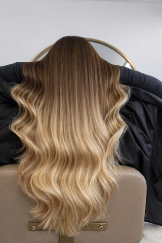 EXTENSIONS À CLIPS BALAYAGE SOMBRE ChocolatFoncé & Blond Platine Fashion Line