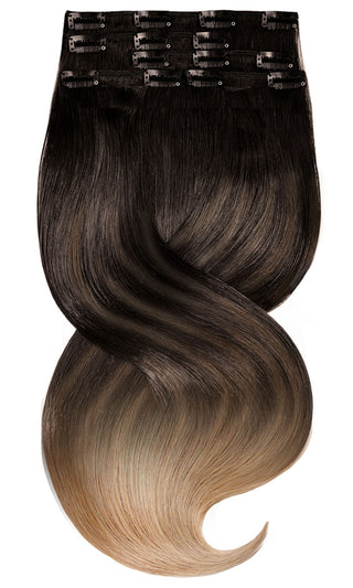 Rubin Extensions -Extensions à clips-Fashion Line-Noir-Brun & Brun Clair Caramel Fashion Line